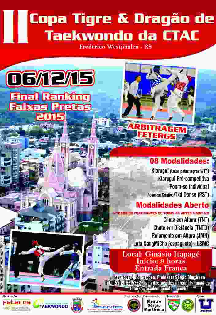 Cartaz 2.ª Copa Tigre & Dragão de Taekwondo da CTAC
