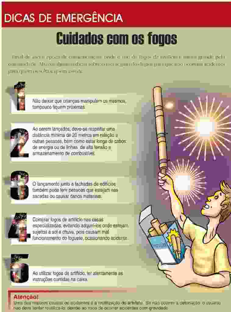 cuidados com fogos de artificio