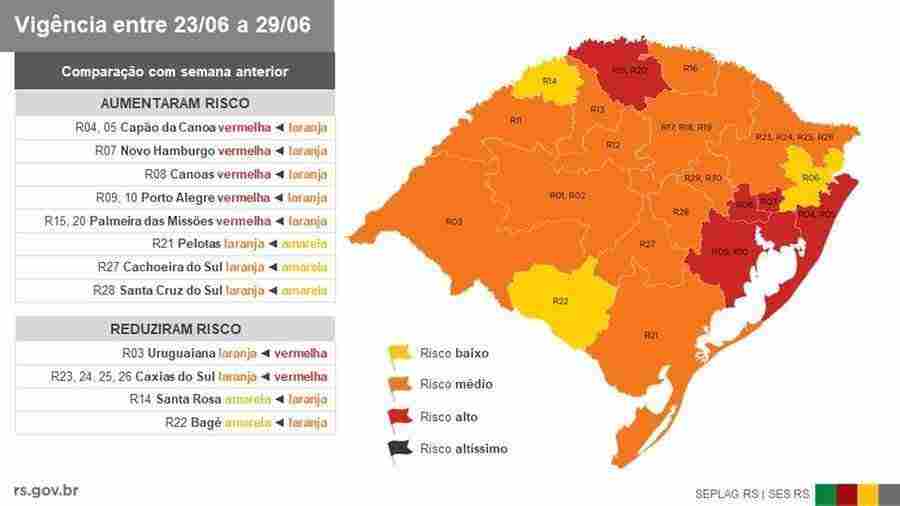 Governo recebe dois pedidos para reconsiderar bandeira no mapa do